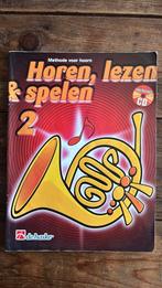 Horen, lezen & spelen - lesboek 2 - Hoorn in F, Muziek en Instrumenten, Gebruikt, Overige genres, Les of Cursus, Ophalen of Verzenden