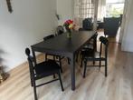 6 chair expandable dining table, Rechthoekig, Ophalen of Verzenden, Zo goed als nieuw, Vijf personen of meer