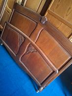 Barok eiken bed queen anne stijl 140 breed - 2m lang 150,00, Ophalen, Barok eiken, Bruin, Tweepersoons