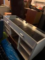 Vitrinekast met glazen blad, Gebruikt, 100 tot 150 cm, Ophalen of Verzenden, Glas