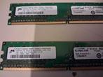2x 1GB DDR2 Werkgeheugen, Computers en Software, RAM geheugen, Ophalen of Verzenden, DDR2, Desktop, Gebruikt