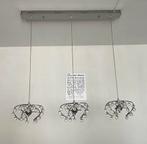 Sierlijke hanglamp met 3 lichtpunten, Ophalen of Verzenden, Zo goed als nieuw, Glas, 50 tot 75 cm