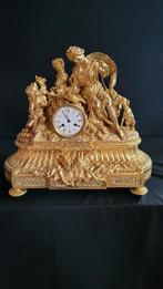 (17) Antieke Franse Zware Bronzen Pendule Regency ca.1860, Ophalen of Verzenden