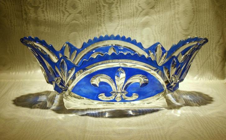 Grote schaal Boheems kristal, Antiek en Kunst, Antiek | Glas en Kristal, Ophalen of Verzenden