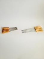 Set vintage prikkers vorkjes met houten handvat, Antiek en Kunst, Ophalen of Verzenden