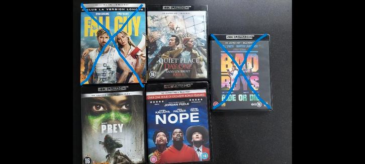 Diverse 4k UHD films, Cd's en Dvd's, Blu-ray, Zo goed als nieuw, Actie, Verzenden