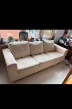 Comfortabele 3-zits zetel – crème stof, Huis en Inrichting, Fauteuils, Ophalen, Gebruikt, 75 tot 100 cm, Stof