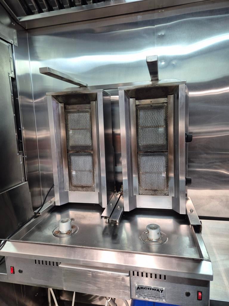 Professionele Döner/Shoarma Grill (Dubbel) + Elektrisch Mes, Zakelijke goederen, Horeca | Keukenapparatuur, Fornuis, Frituur en Grillen