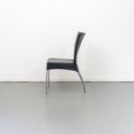 14x Montis Spica Stoel Zwart Leder - RVS Frame, Huis en Inrichting, Stoelen, Ophalen of Verzenden, Zo goed als nieuw, Zwart, Metaal