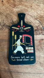 Vintage Leka Ruurlo snijplank een mens leeft niet van brood, Ophalen of Verzenden