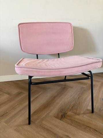 Roze velvet fauteuil Dutchbone beschikbaar voor biedingen