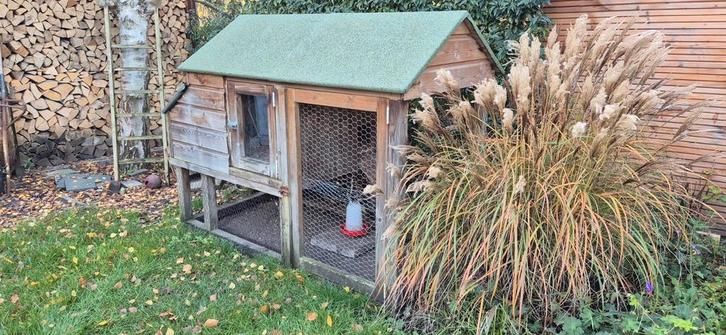 Robuust kippenhok met nachthok en ren, Dieren en Toebehoren, Pluimvee | Toebehoren, Gebruikt, Kippenhok of Kippenren, Ophalen