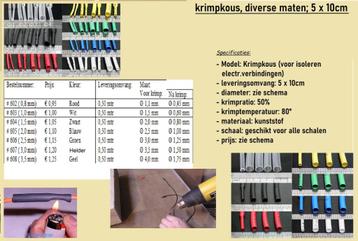 MTHO - Krimpkous, diverse maten (zie tabel) (602) beschikbaar voor biedingen