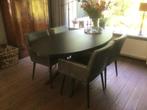 Eetkamer stoelen, Ophalen, Zwart, Leer, Zo goed als nieuw
