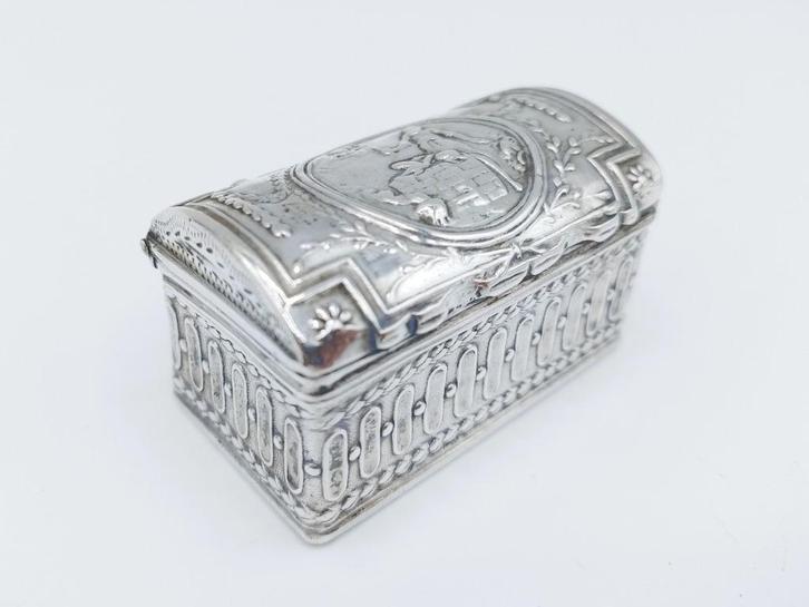 Zilveren snuifdoos, Bijbelse voorstelling, Amsterdam, 1806, Antiek en Kunst, Antiek | Goud en Zilver, Zilver, Verzenden