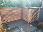 Mahonie Balkhout 42x42x5900mm, Doe-het-zelf en Verbouw, Hout en Planken, Ophalen, 25 tot 50 mm, Zo goed als nieuw, 300 cm of meer
