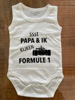 Nieuw romper met tekst Ssst papa en ik kijken formule 1, Nieuw, Ophalen of Verzenden, Jongetje of Meisje, Nacht- of Onderkleding