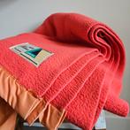 Vintage deken 175x220 oranje rood, Verzenden, Gebruikt