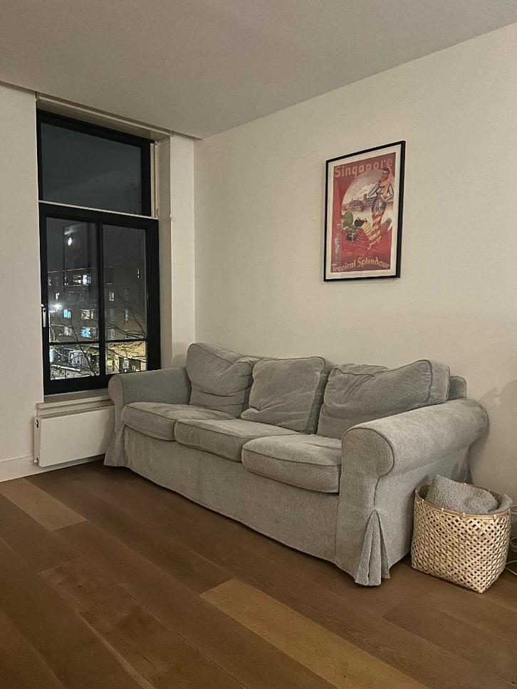 Comfortabele 3-zits bank - IKEA EKTORP, Huis en Inrichting, Banken | Bankstellen, Gebruikt, Tweepersoons, 200 tot 250 cm, 75 tot 100 cm