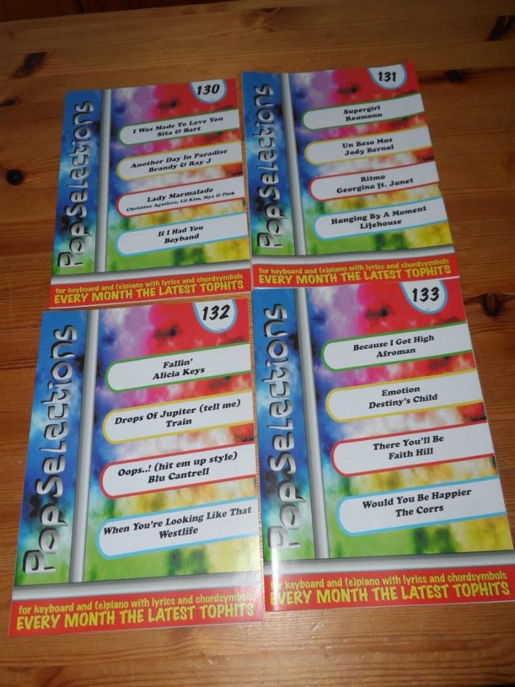 Pop Selections 130 / 131 / 133 / 134 / 135 / 136 / 139, Muziek en Instrumenten, Bladmuziek, Nieuw, Artiest of Componist, Populair