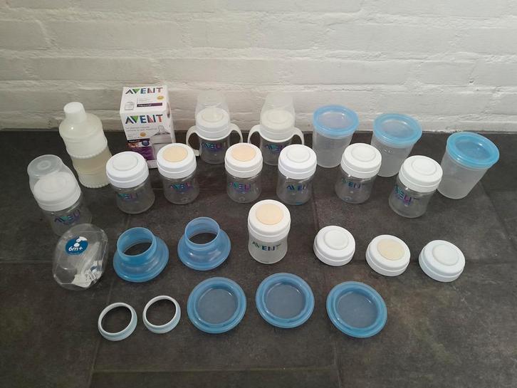 Avent flessen en bewaarbekers ~ grote set, ook nieuw, Kinderen en Baby's, Babyvoeding en Toebehoren, Zo goed als nieuw, Overige typen