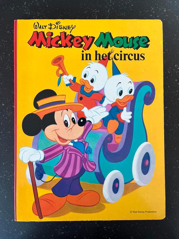Vintage Mickey Mouse Boek – Mickey Mouse in het Circus, Verzamelen, Disney, Zo goed als nieuw, Overige typen, Mickey Mouse, Ophalen of Verzenden