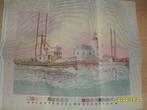 NIEUW Voorbedrukt stramien boot en vuurtoren. En verkoop DMC, Hobby en Vrije tijd, Ophalen of Verzenden, Nieuw, Handborduren, Onderdeel of Toebehoren