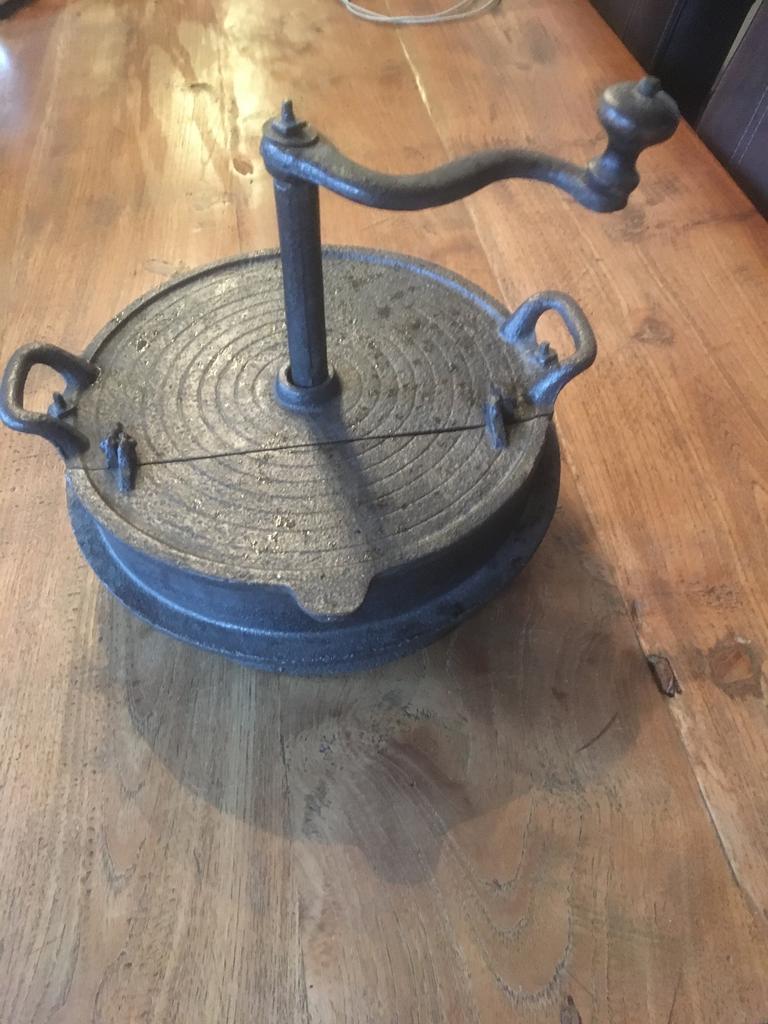 Gietijzeren koffiebonenrooster, Antiek en Kunst, Ophalen of Verzenden