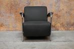 ZGANieuw! 2 grijze stoffen Leolux Scylla design fauteuils, Metaal, Leolux, Leolux, Design