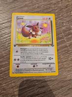 Eevee 1e editie, Hobby en Vrije tijd, Verzamelkaartspellen | Pokémon, Ophalen of Verzenden, Zo goed als nieuw, Losse kaart
