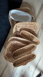 Set van rieten manden, Huis en Inrichting, Ophalen, Mand, Zo goed als nieuw, Riet