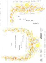 Gelukstelegram PTT in enveloppe van Wageningen naar R'dam, Verzenden