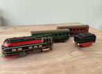 HWN diverse wagons met treinbaan en meccano, Ophalen, Gebruikt, Gelijkstroom of Wisselstroom, Overige merken