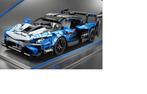 blauwe raceauto - lego compatibel - 523 stuks, Ophalen of Verzenden, Nieuw