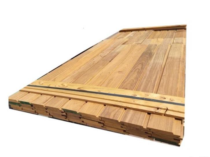 8 m2 channelsiding rabat hardhout 2.0x11.0 cm - nr: HP208, Tuin en Terras, Palen, Balken en Planken, Nieuw, Planken, 250 cm of meer