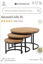 Goossens salontafel set., 50 tot 100 cm, Rond, Zo goed als nieuw, Minder dan 50 cm