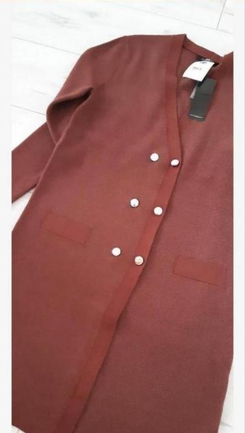 Kit Karnaby Designed in Italy Vest Brown Lurex, Nieuw Maat L beschikbaar voor biedingen