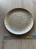Bord met bloemenprint, Ophalen of Verzenden, Zo goed als nieuw, Rond, Hout