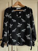 Zwarte blouse met zebra's Costes maat XS, Maat 34 (XS) of kleiner, Costes, Ophalen of Verzenden, Zo goed als nieuw