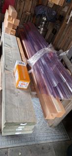 Douglas palen, steigerplanken, schroeven, doorz. golfplaat, Doe-het-zelf en Verbouw, Hout en Planken, Ophalen, Minder dan 25 mm