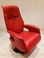 Hjort Knudsen relaxfauteuil kleur rood incl Servicebeurt, Minder dan 75 cm, Leer, Ophalen of Verzenden, MOBIZORG