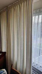 Overgordijnen creme met licht motief, Huis en Inrichting, 200 cm of meer, 150 tot 200 cm, Ophalen of Verzenden, Zo goed als nieuw