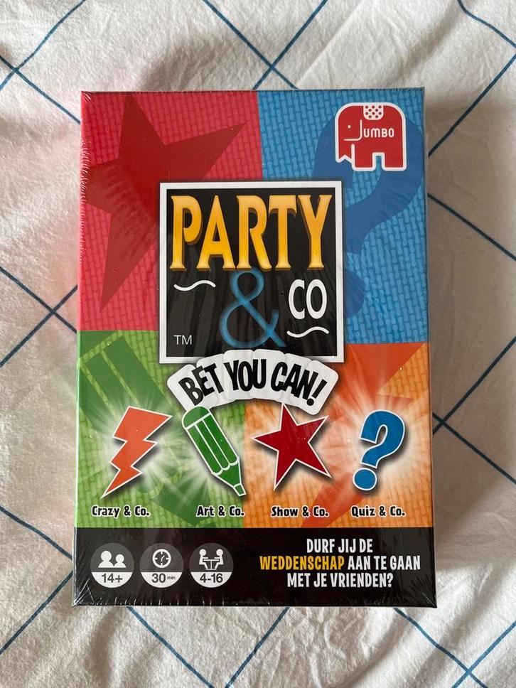 Party & Co Bet You Can! Bordspel - Nieuw in folie, Hobby en Vrije tijd, Gezelschapsspellen | Bordspellen, Nieuw, Drie of vier spelers