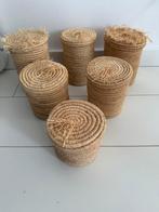 Marokkaanse raffia mandjes 6 verschillende maten., Ophalen of Verzenden, Zo goed als nieuw