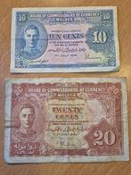 Straits Settlements & Malay States 10 & 20 Cents 1941, Ophalen of Verzenden, Zuidoost-Azië, Setje
