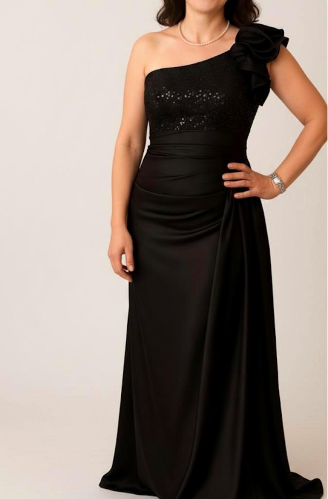 Elegante zwarte galajurk maat 40, zo goed als nieuw!, Kleding | Dames, Gelegenheidskleding, Zo goed als nieuw, Galajurk, Maat 38/40 (M)