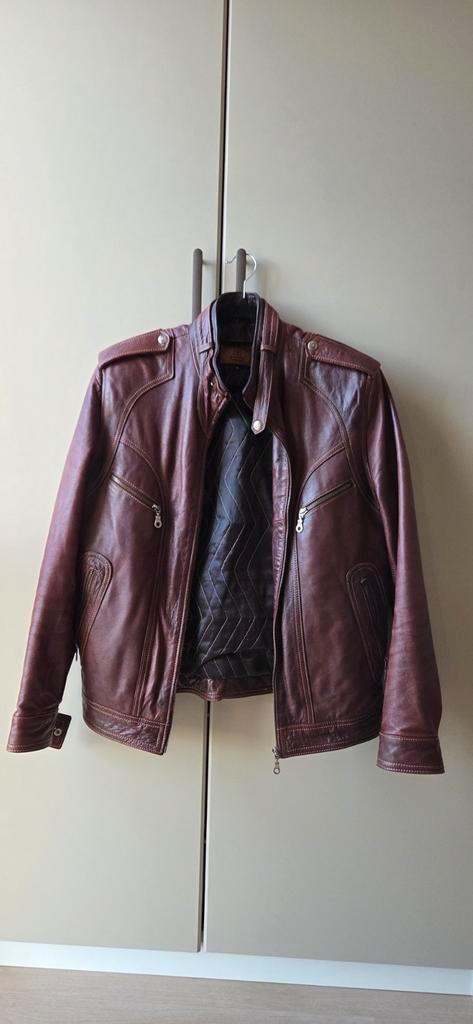 Leren jas maat M, Kleding | Heren, Jassen | Winter, Zo goed als nieuw, Maat 48/50 (M), Bruin, Ophalen of Verzenden