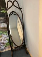Manou vintage passpiegel rotan/bamboe, Antiek en Kunst, Ophalen, Minder dan 100 cm