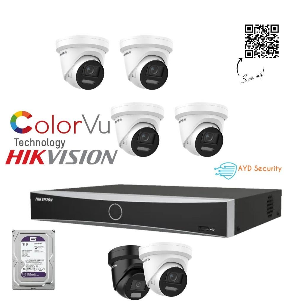 Hikvision 4x 4MP 2.8mm  Smart Hybrid ColorVu 3.0 + NVR + 1TB, Hikvision, Nieuw, Ophalen of Verzenden, De Corridor 14 J