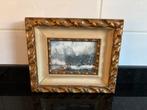 Schilderij Haagse School stijl, winterlandschap, Antiek en Kunst, Ophalen of Verzenden